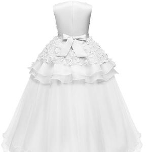 NNJXD - Vestido de fiesta bordado para niñas, diseño tipo princesa, sin mangas